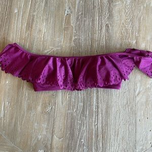 VS Pink Frill Bandeau Swim Top